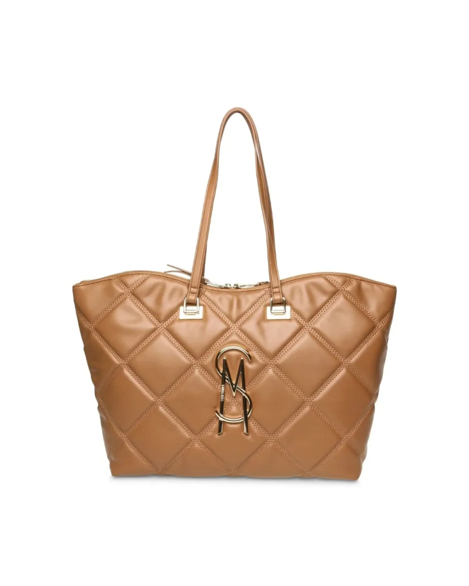 STEVE MADDEN BVUSE CAMEL/GOLD TOTE