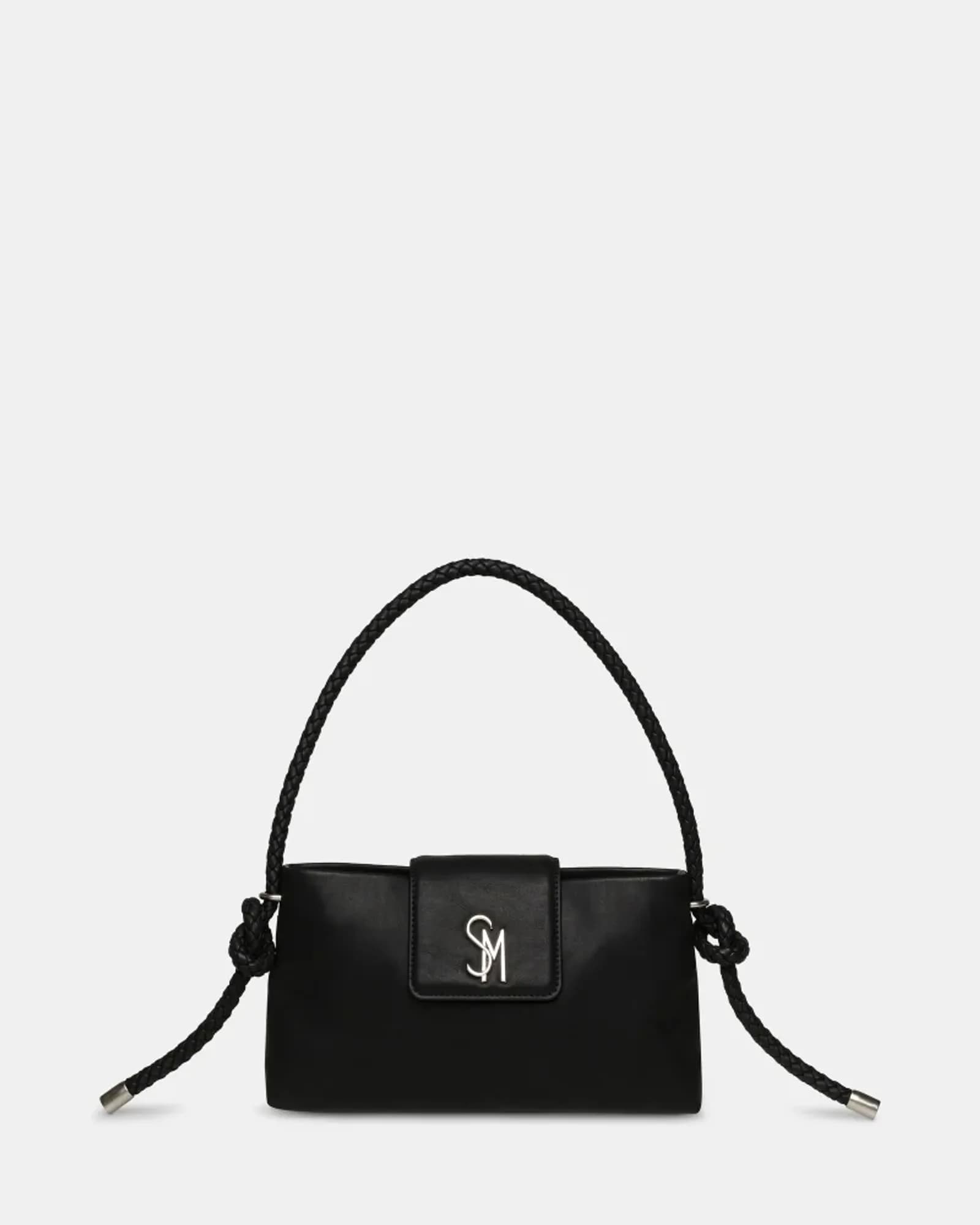 STEVE MADDEN BROOKS BLK/SIL SHOULDER BAG