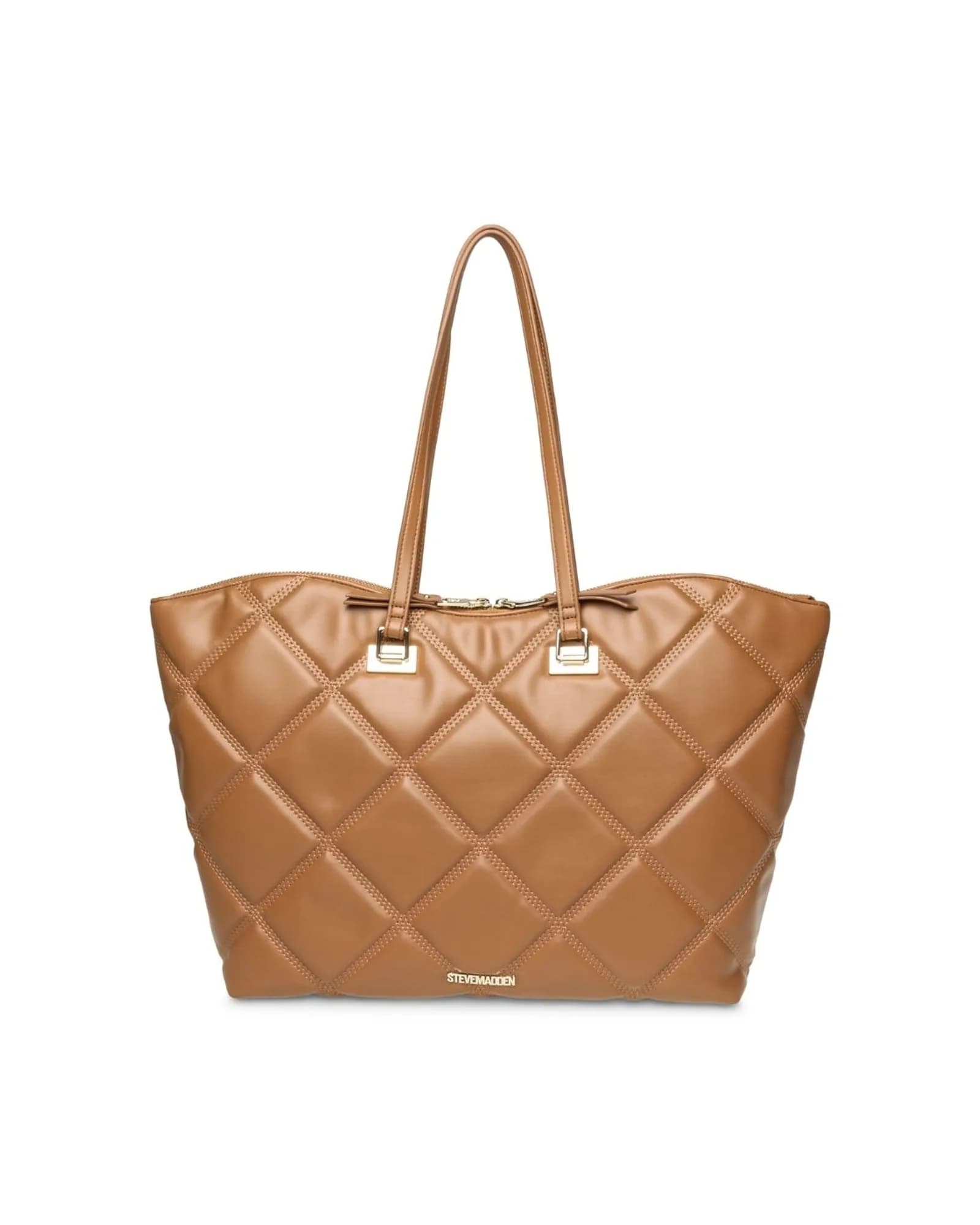 STEVE MADDEN BVUSE CAMEL/GOLD TOTE