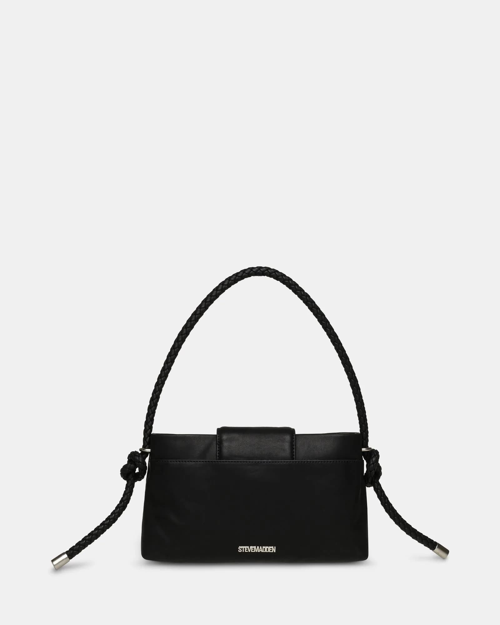 STEVE MADDEN BROOKS BLK/SIL SHOULDER BAG