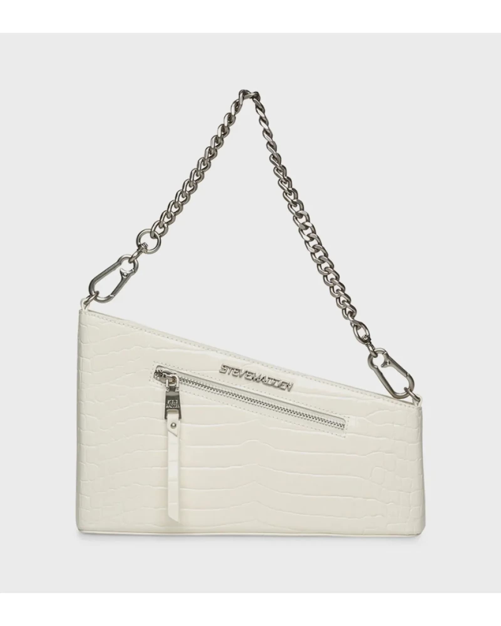 STEVE MADDEN BTATE WHITE SHOULDER BAG