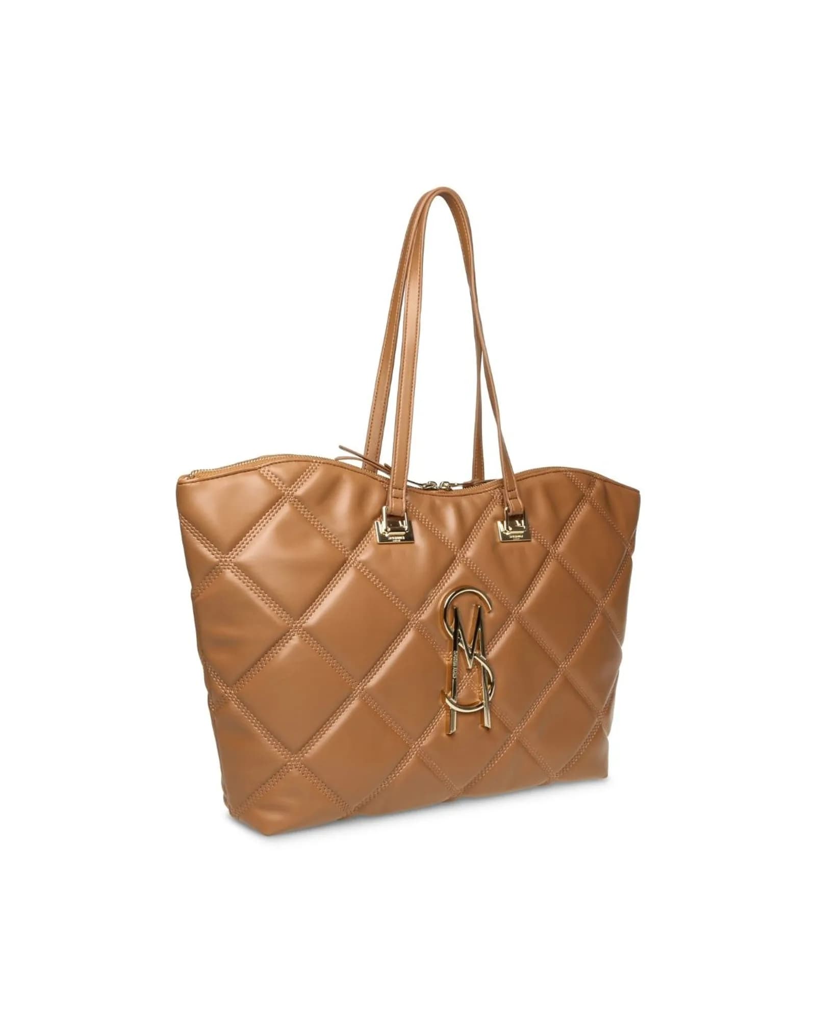 STEVE MADDEN BVUSE CAMEL/GOLD TOTE