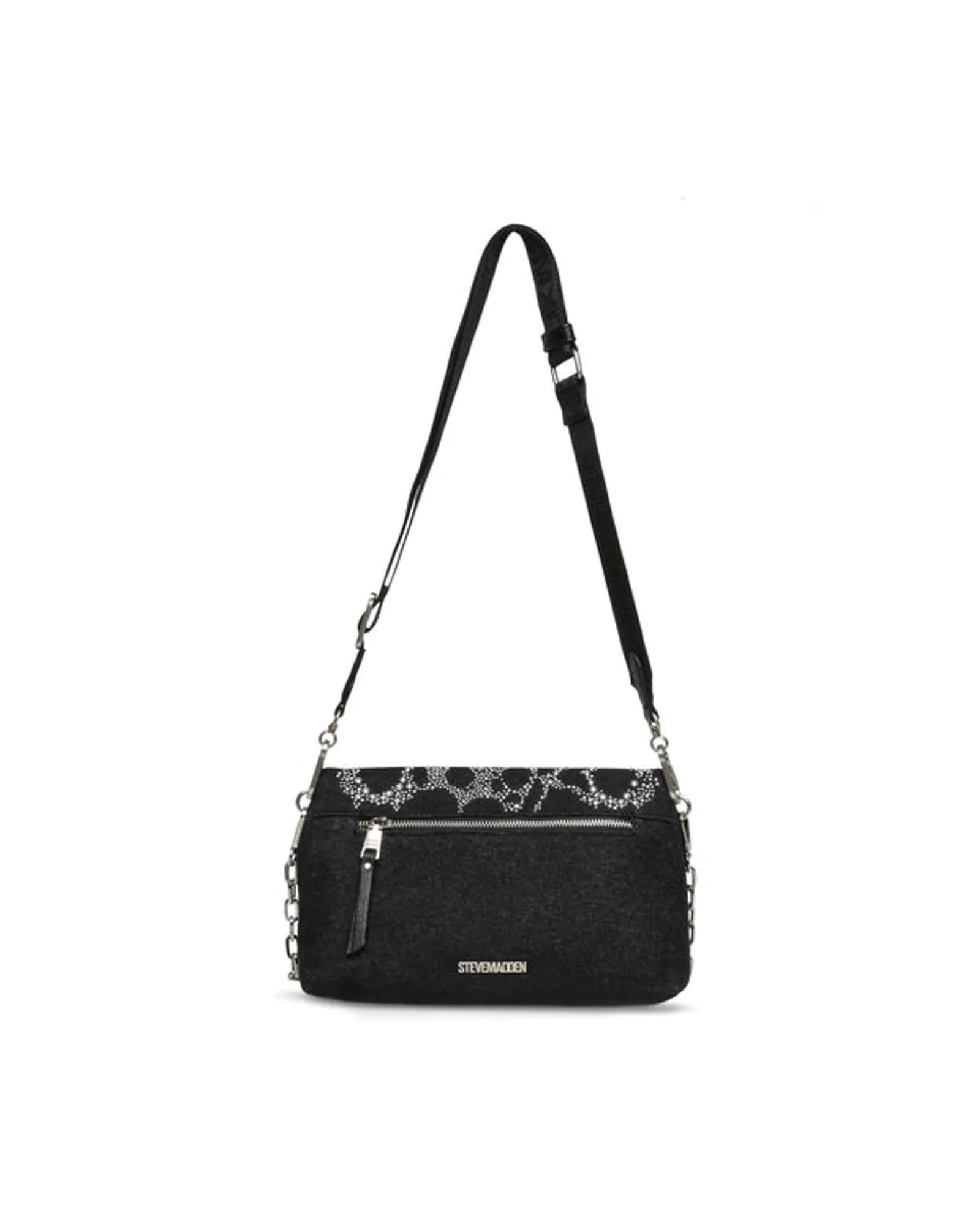 STEVE MADDEN BRYLIE BLK/SIL CROSSBODY