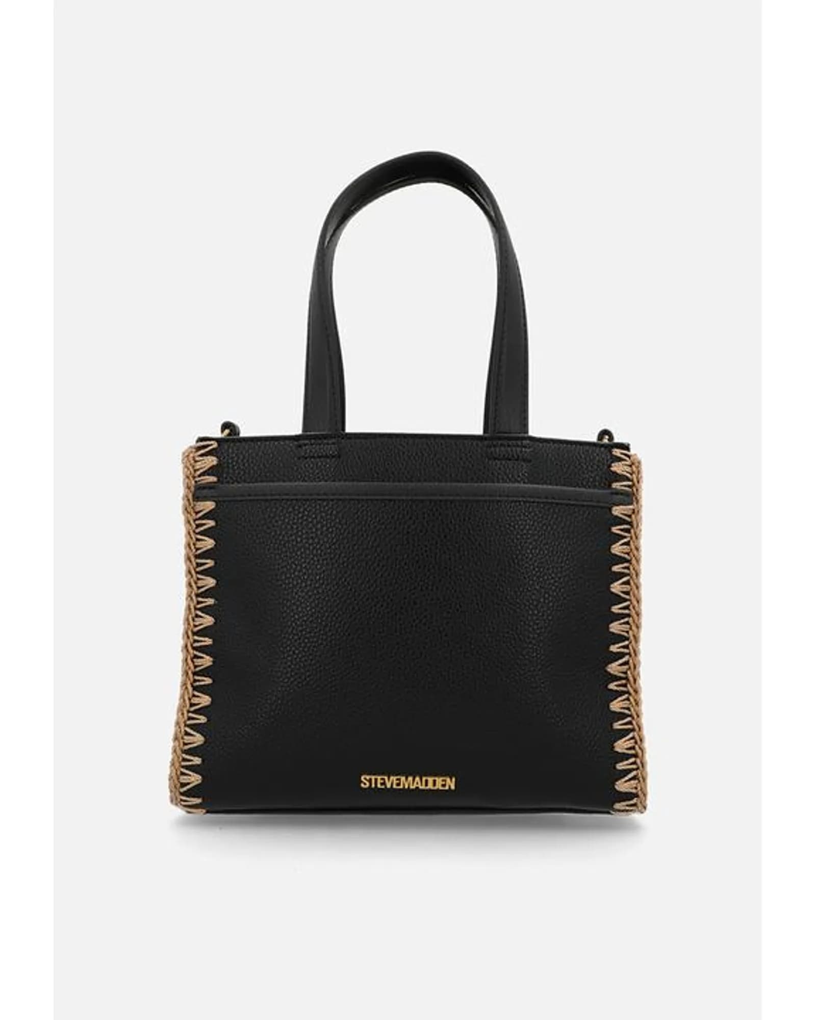 STEVE MADDEN BARIS BLACK/GOLD TOTE