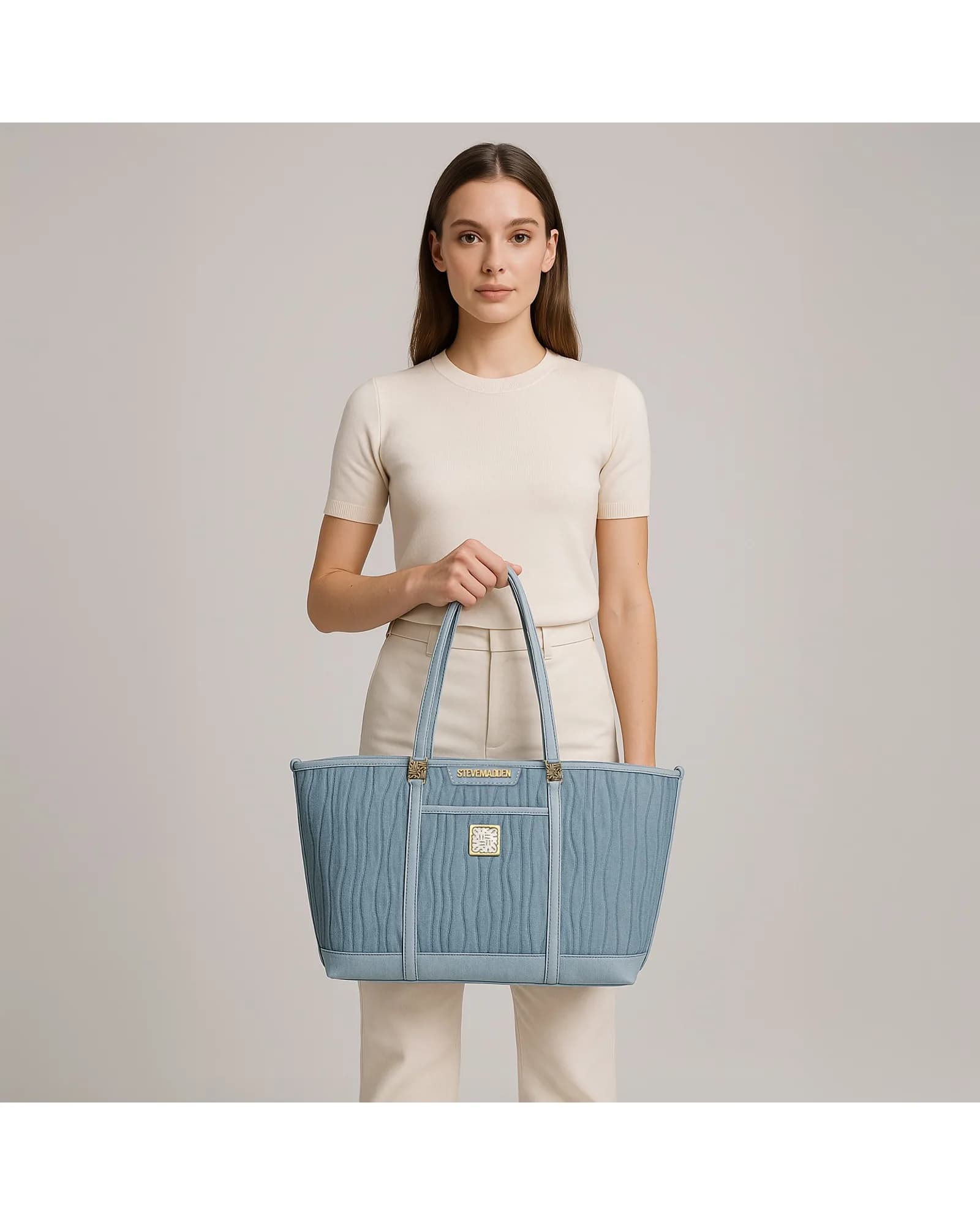 STEVE MADDEN BAKARI DENIM TOTE