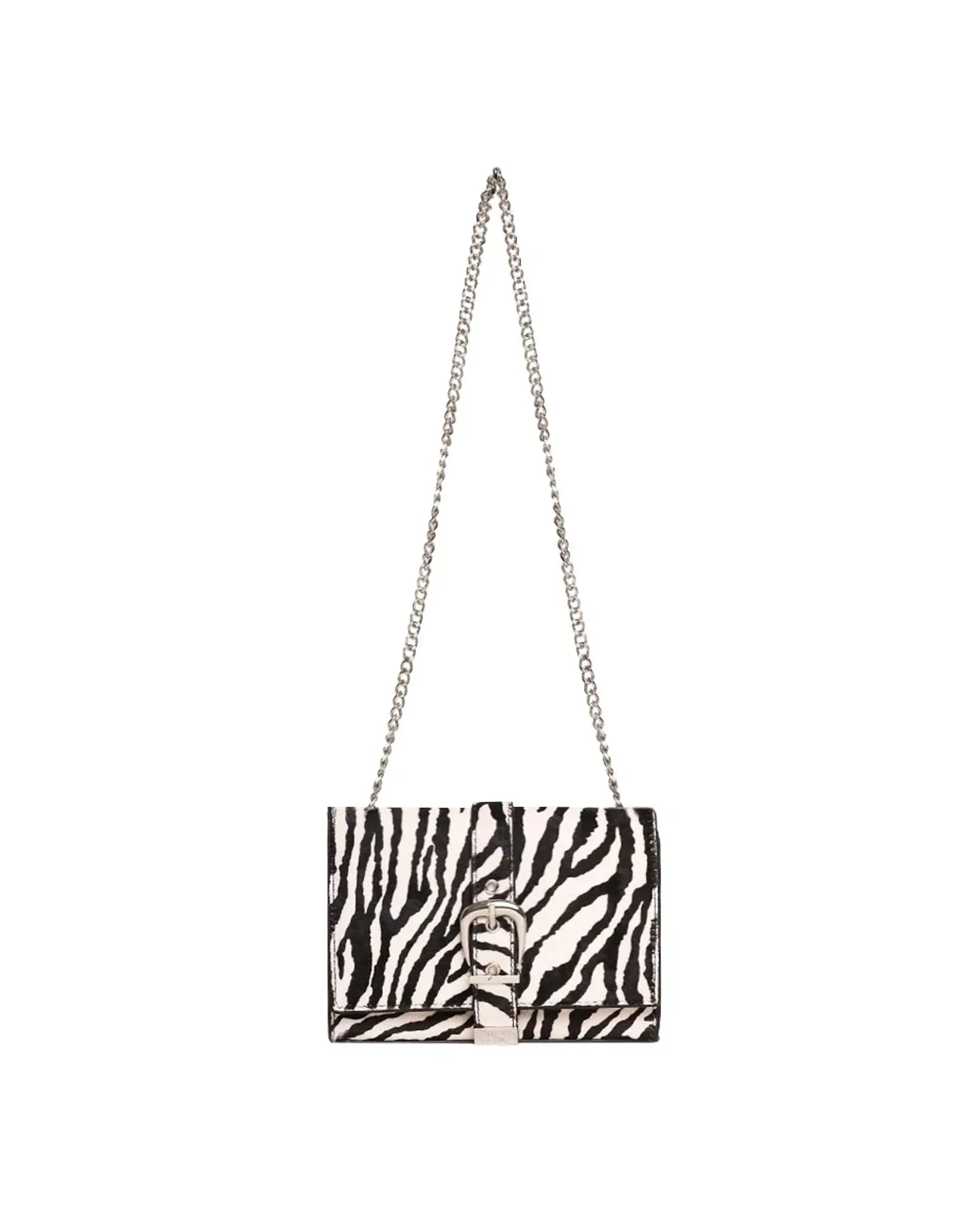 STEVE MADDEN BZETA ZEBRA SHOULDER BAG