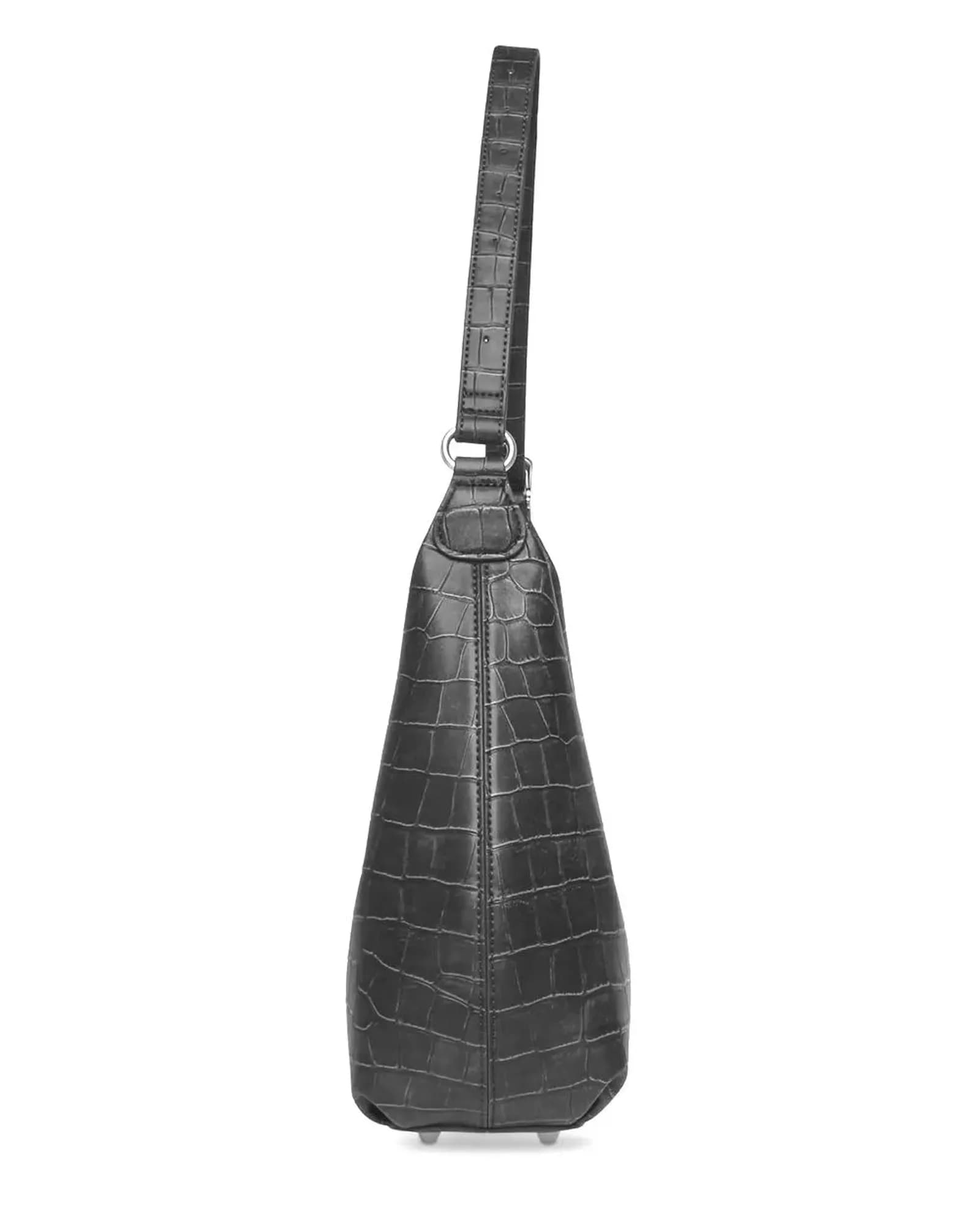 STEVE MADDEN BOVIE-A BLK/SIL HOBO