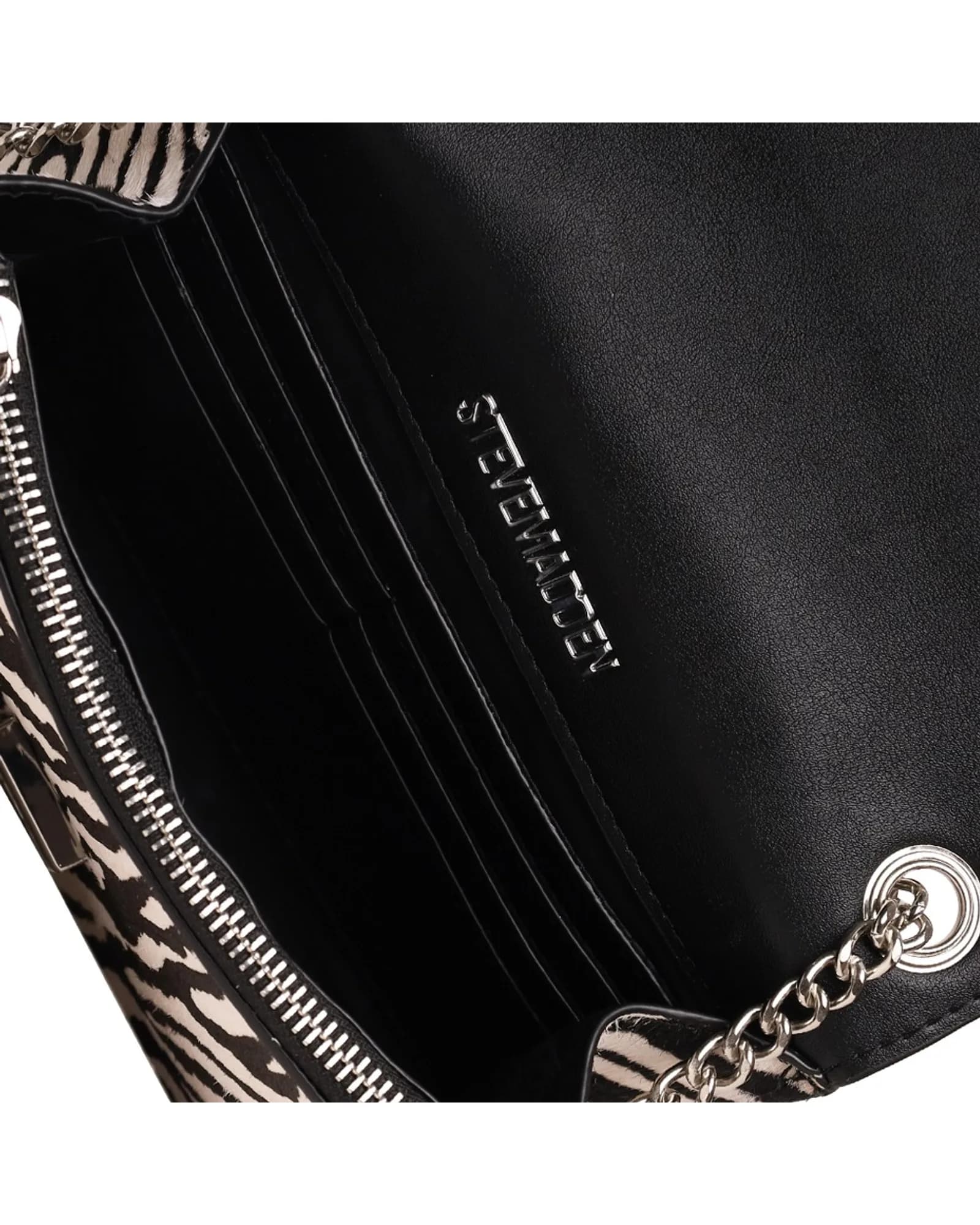 STEVE MADDEN BZETA ZEBRA SHOULDER BAG