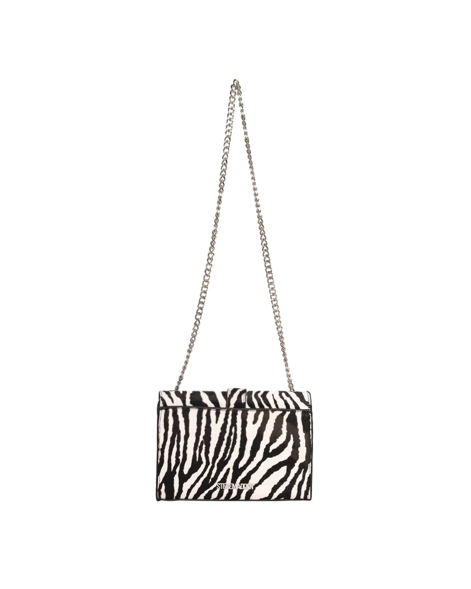 STEVE MADDEN BZETA ZEBRA SHOULDER BAG