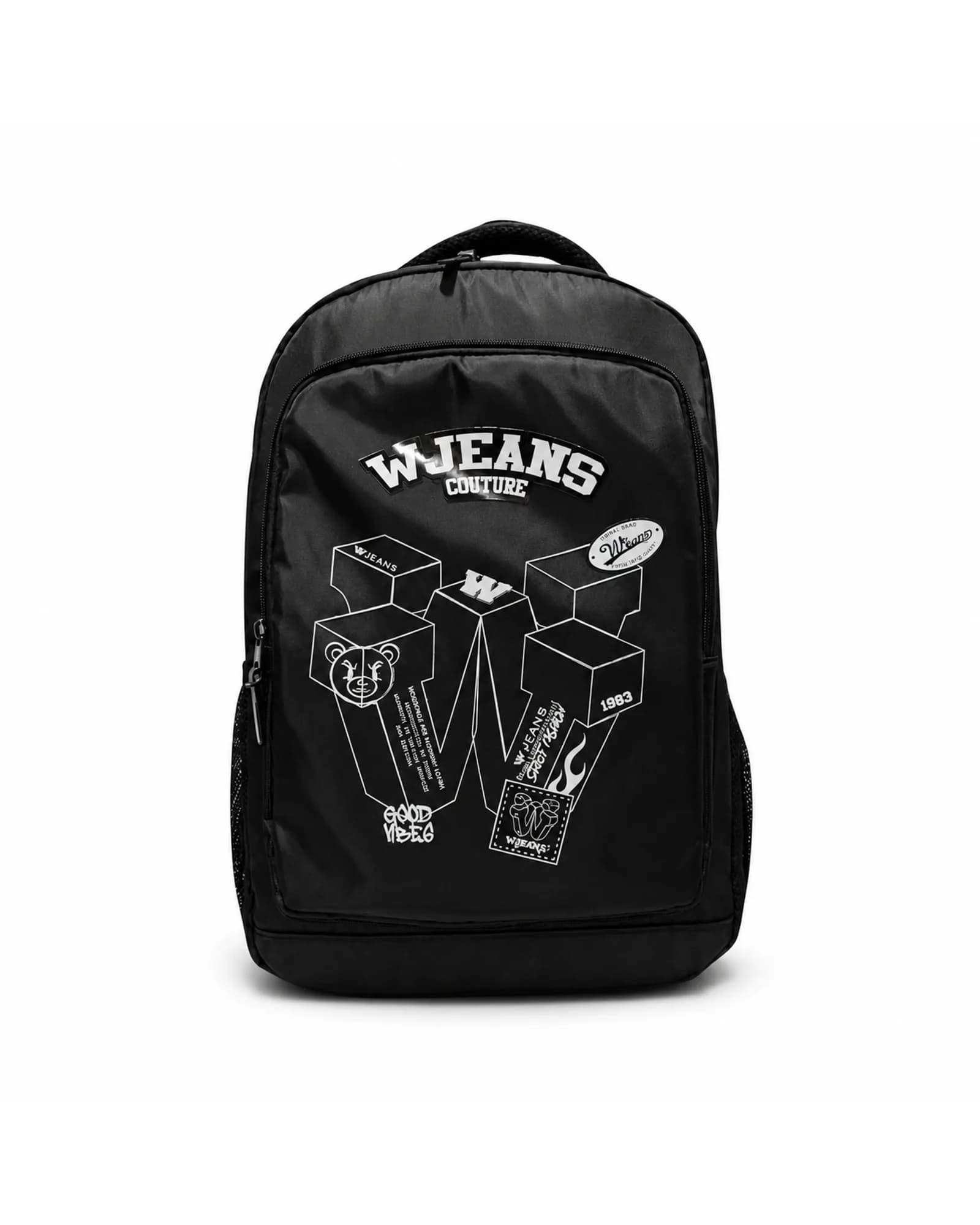 W JEANS Couture Graphic Backpack – Black